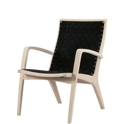Lænestol Ara 3, eg/sort flet