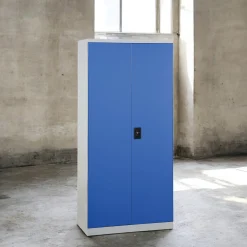 Materialeskab UniFix 45x100x200h Grå/Blå