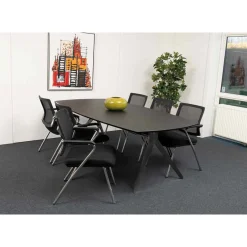 Mødebord Alpha 90/110x220, sort stel