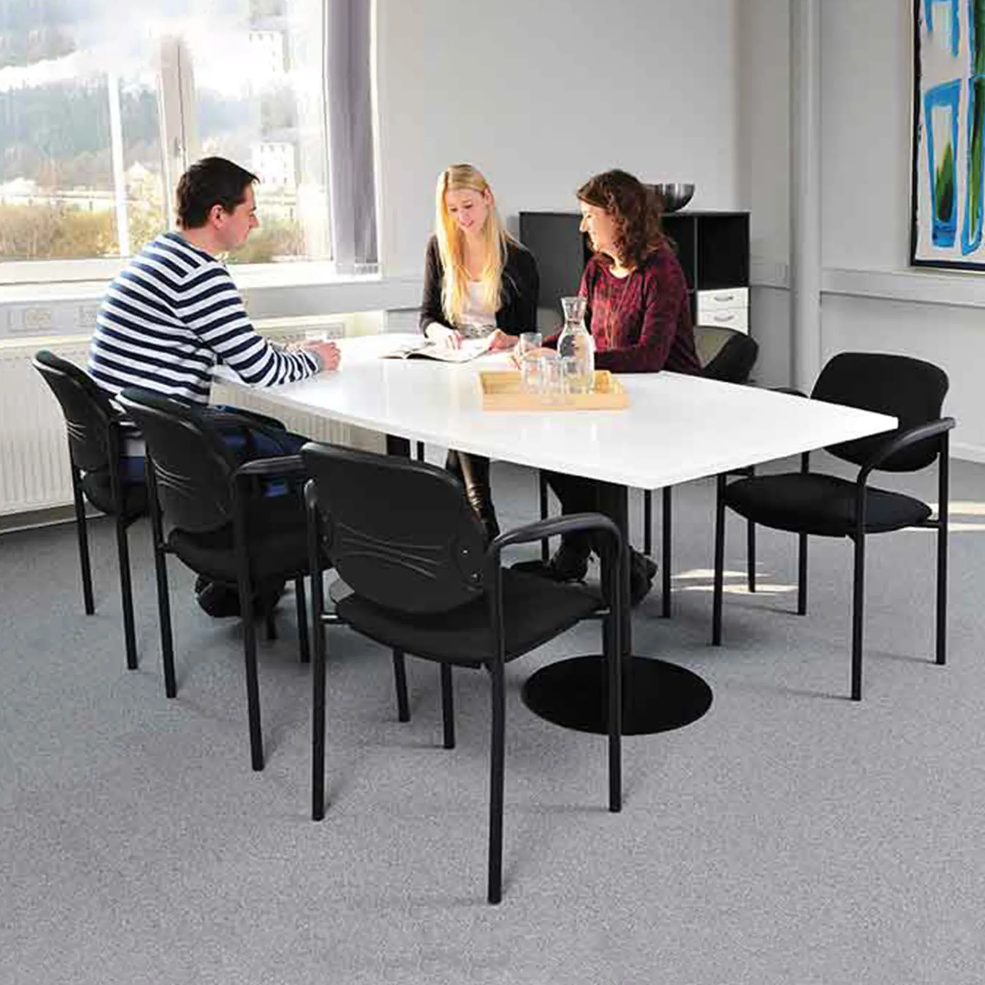 Mødebord/konferencebord Van Doren med 6 Meet stole