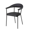 Mødestol Marbella med armlæn, sort