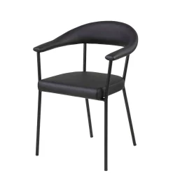 Mødestol Marbella med armlæn, sort