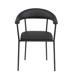 Mødestol Marbella med armlæn, sort