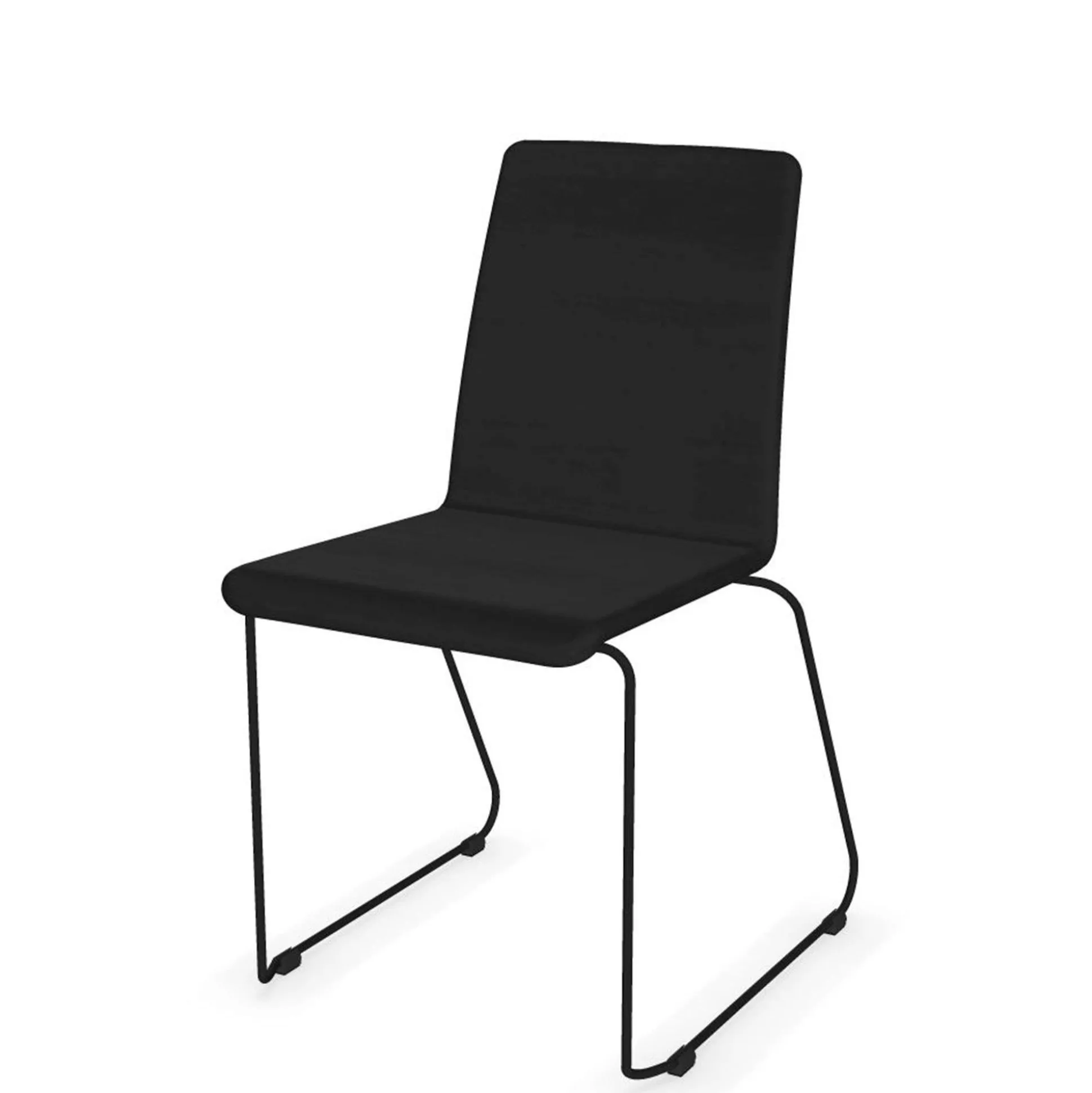 Mødestol Tango med sort skal og stel