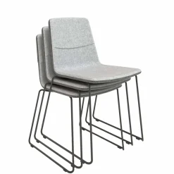 Mødestol Tango, sort metal stel