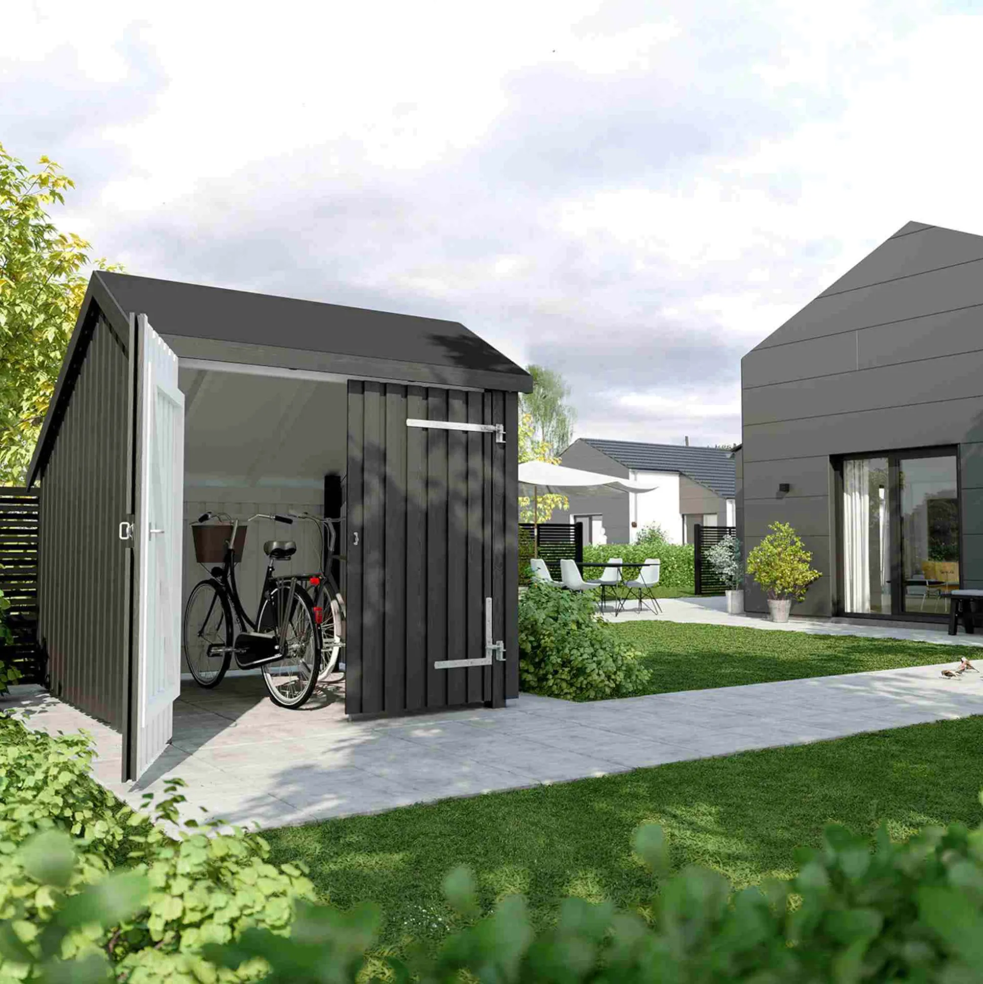 Modul cykelskur m/låger