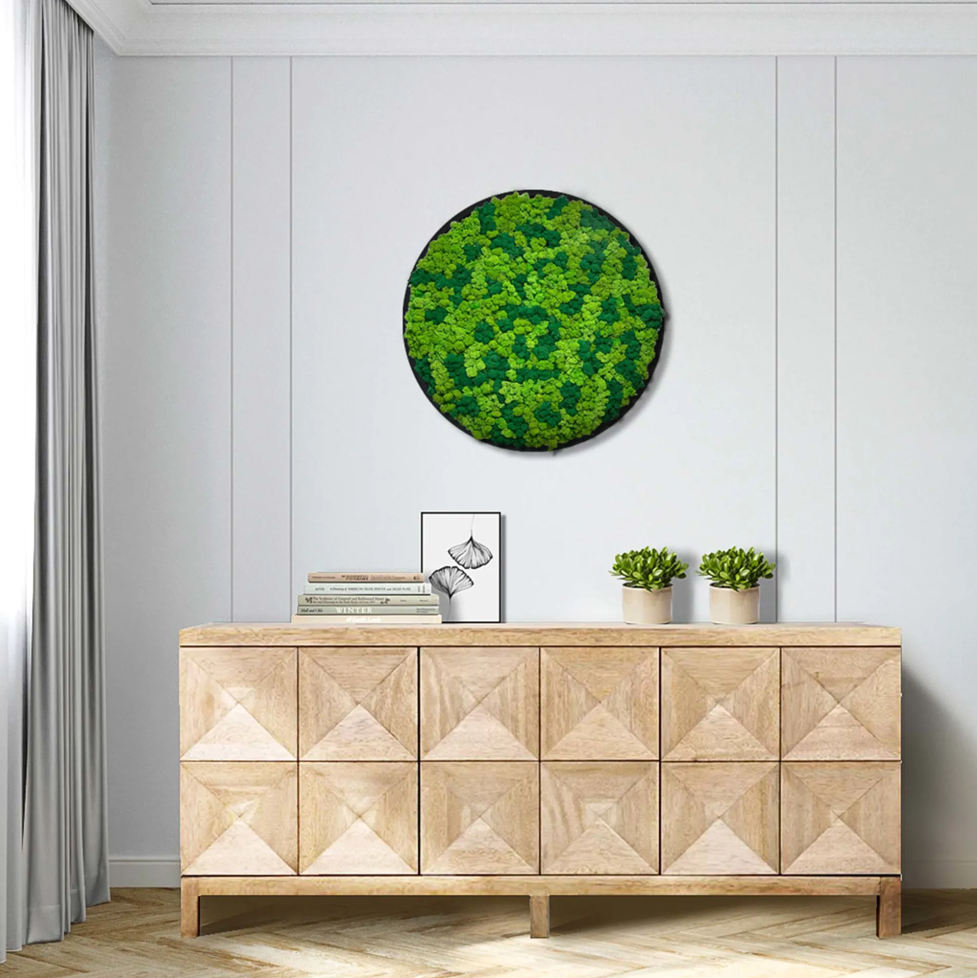 Mosbillede rensdyrmos Ø50 cm