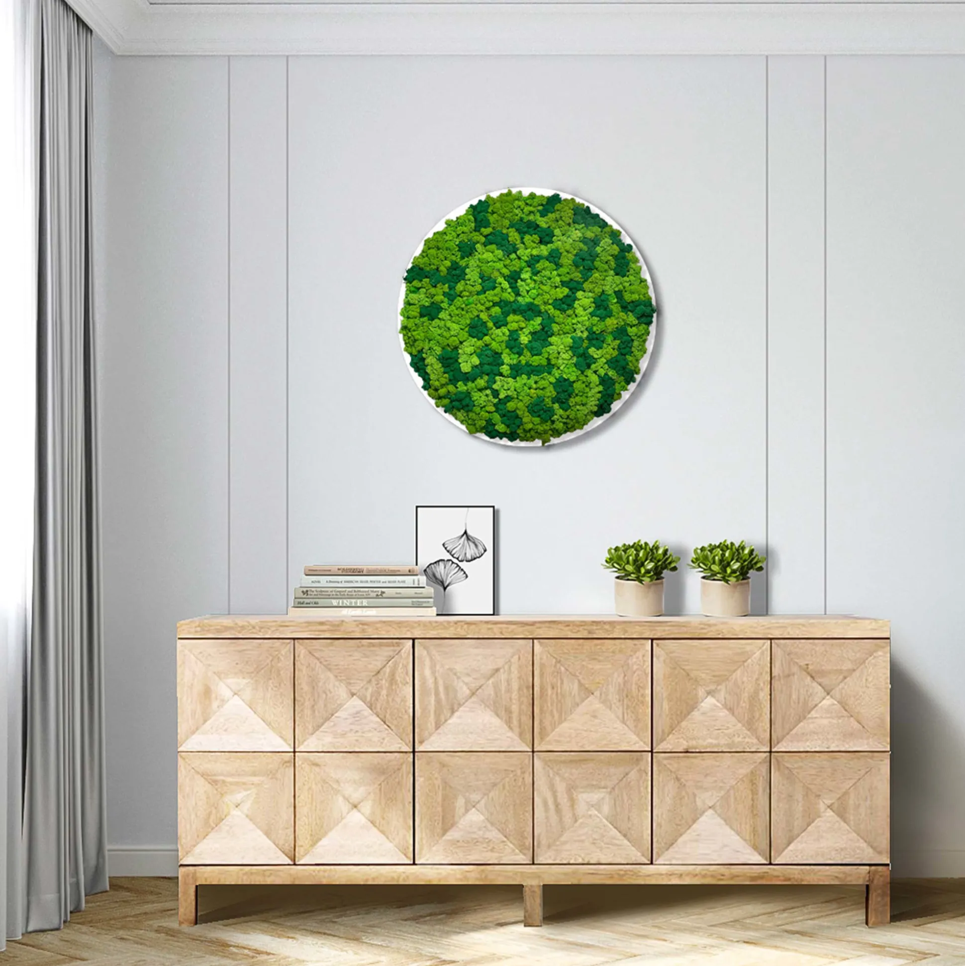 Mosbillede rensdyrmos Ø50 cm