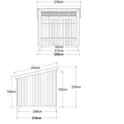 Nordic cykelskur 5 m2