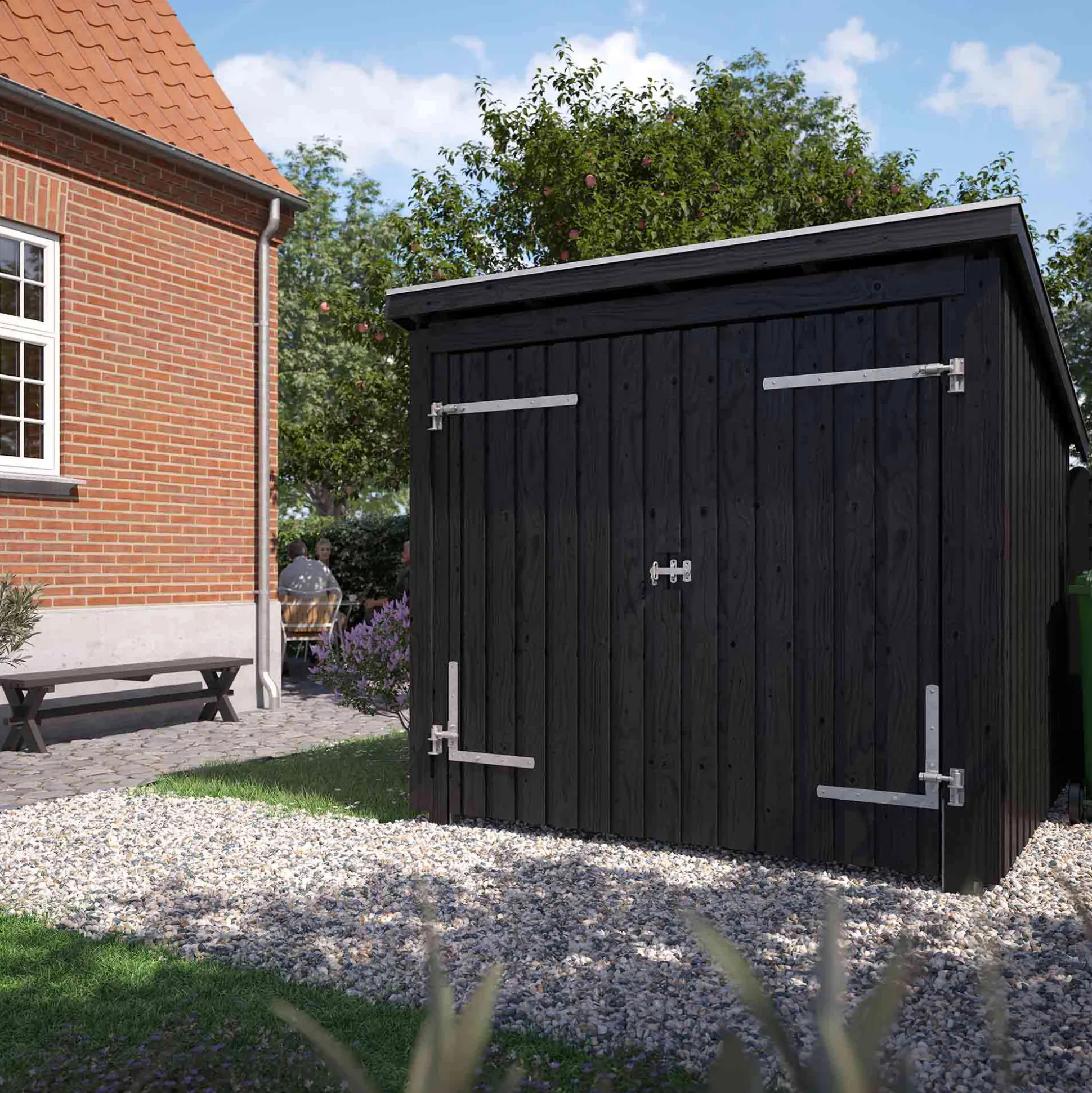 Nordic cykelskur m/dør 5 m2