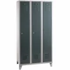 Omklædningsskab UniCabin 3 rum, Mørkegrå
