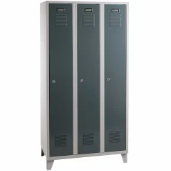 Omklædningsskab UniCabin 3 rum, Mørkegrå