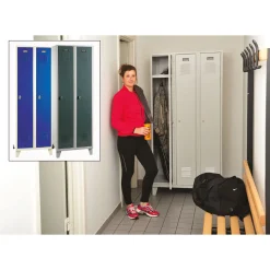 Omklædningsskab UniCabin 2 rum. Lysegrå