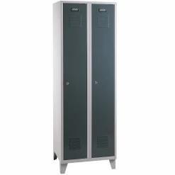 Omklædningsskab UniCabin 2 rum, Mørkegrå