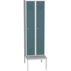 Omklædningsskab Unicabin 2 rum med bænk