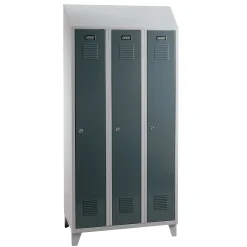 Omklædningsskab UniCabin skråt tag 3 rum.