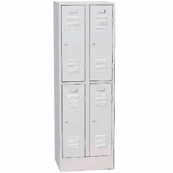 Omklædningsskab 2x2 rum 185x60x50d cm.