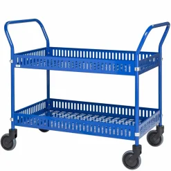 Opfyldningsvogn m. 2 hylder, blå