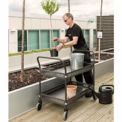 Opfyldningsvogn m. 2 hylder, antracit