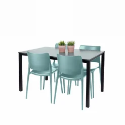 Oporto Base X 80x140 bord m. 4 Salina stole