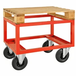 Pallevogn, høj - max. løft: 800 kg, rød