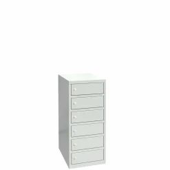 PC-skab 6 rum m. opladning og cylinderlås