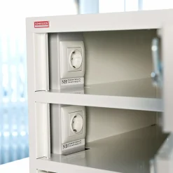 PC-skab 9 rum m. opladning og cylinderlås