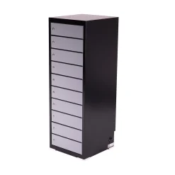 PC-skab med 10 rum, inkl. opladning og cylinderlås