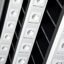 PC-vogn 16 rum med opladning, sort/grå