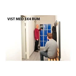 Personaleboks UniBox 2x4 rum. Lysegrå