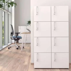 Personaleboks W8 med 8 rum