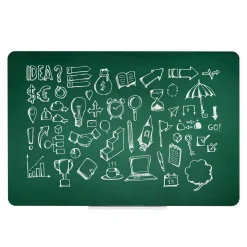 Rammeløs kridttavle 87x117 cm, grøn