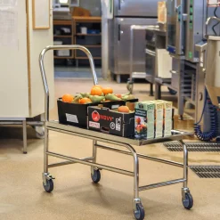 Rullebord høj plateauvogn, rustfri