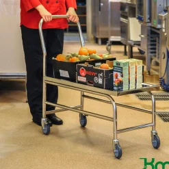 Rullebord høj plateauvogn, rustfri