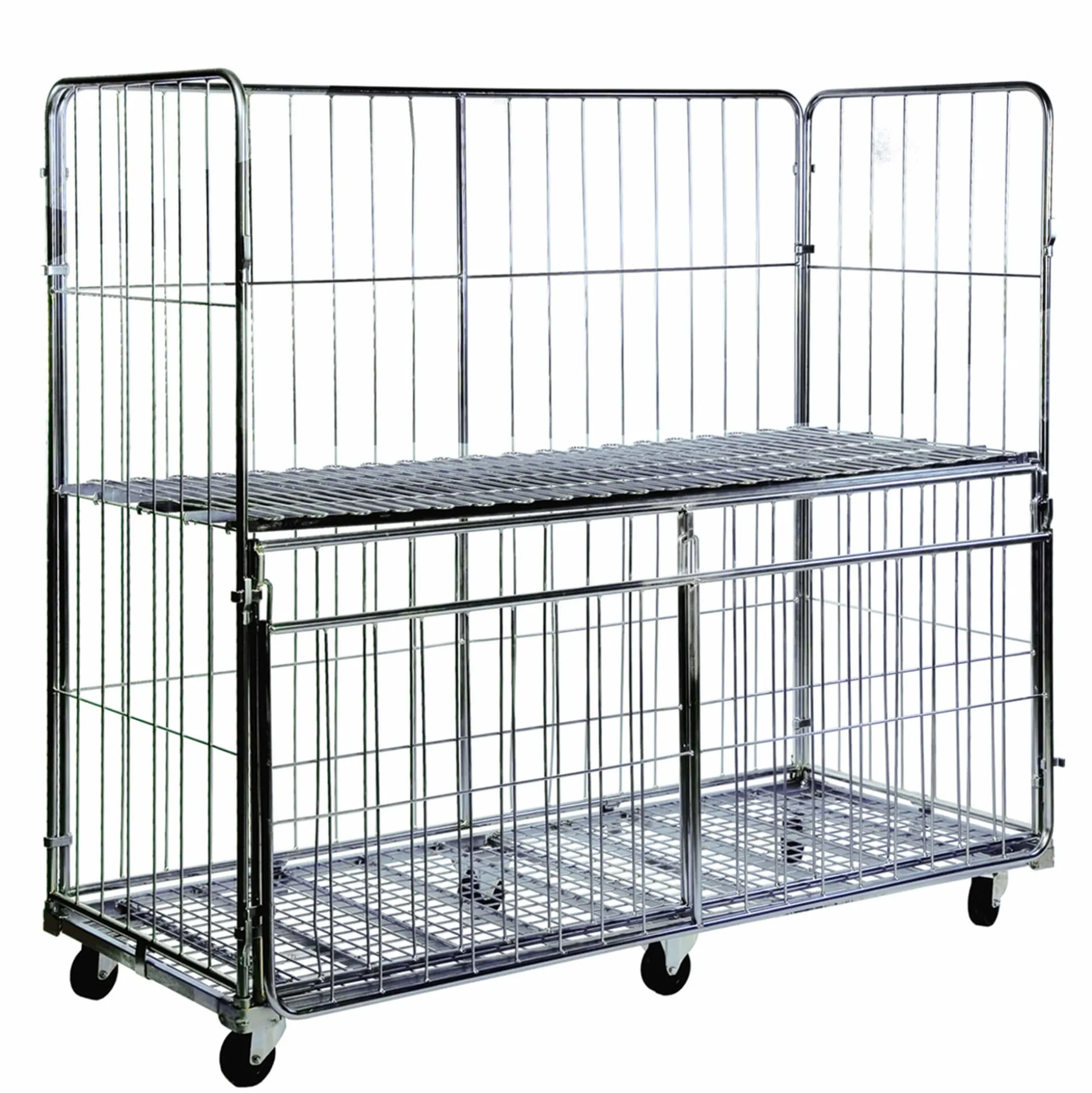 Rullecontainer 200 cm Bred m. 3 vægge + 1 låge