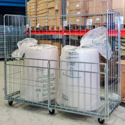 Rullecontainer 200 cm Bred m. 3 vægge + 1 låge