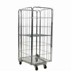 Rullecontainer 70 cm Bred m. 3 vægge + 1 låge