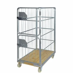 Rullecontainer m/træbund 75 cm Bred