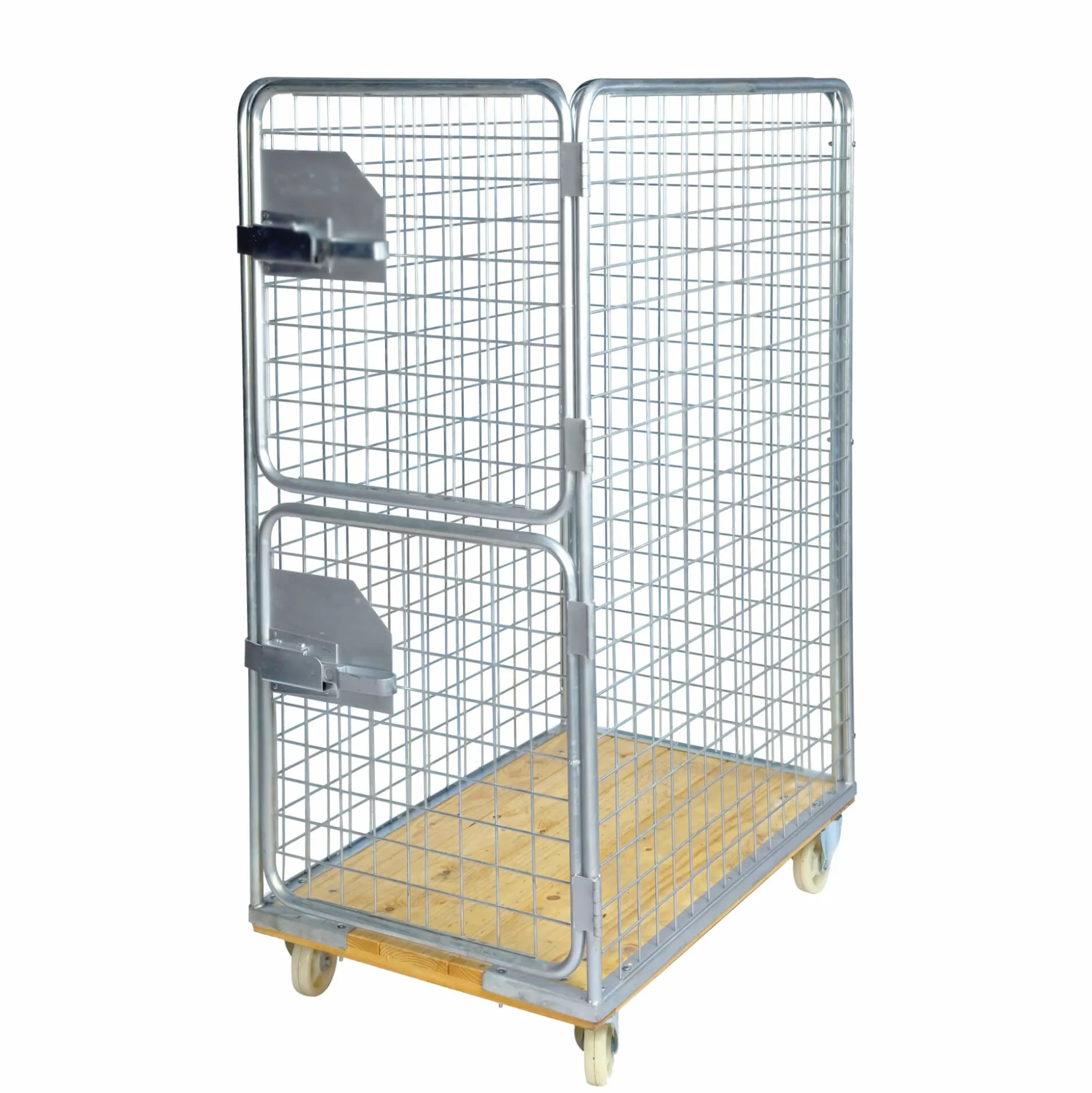 Rullecontainer m/træbund b.120 cm 800 kg