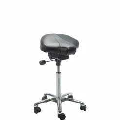 Sadelstol Gamma, sort kunstlæder