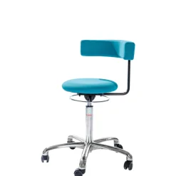 Saturn taburet armlæn/ryg stof blå