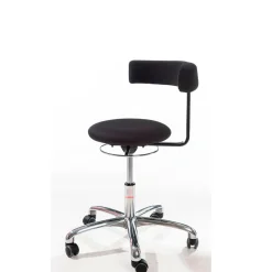 Saturn taburet armlæn/ryg stof blå