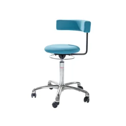 Saturn taburet armlæn/ryg stof blå