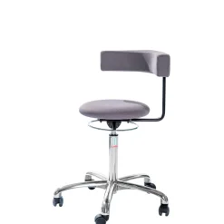 Saturn taburet armlæn/ryg stof blå