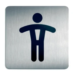 Skilt firkantet herretoilet