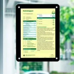 Skilt til vindue A4 med sugekop, sort
