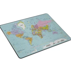 Skriveunderlag med verdenskortmotiv