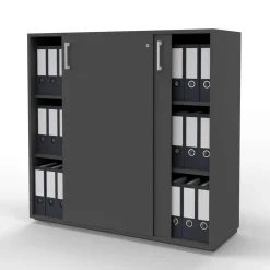 Skydedørsskab Jive med 6 rum