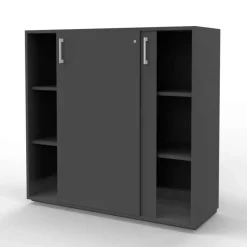 Skydedørsskab Jive med 6 rum