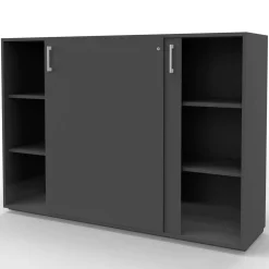 Skydedørsskab Jive med 6 rum